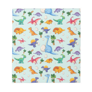Colorful Cute Dinosaur Pattern Notitieblok
