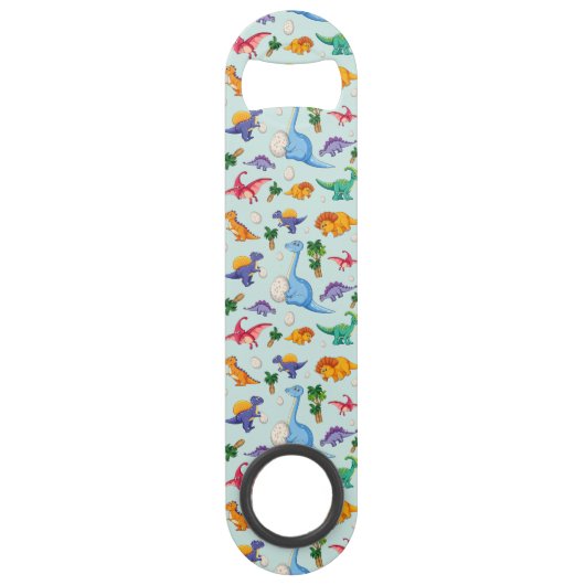 Colorful Cute Dinosaur Pattern Speed Flessenopener (Voorkant)