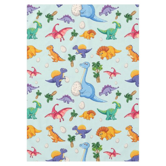 Colorful Cute Dinosaur Pattern Tafelkleed (Voorkant)