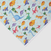 Colorful Cute Dinosaur Pattern Tissuepapier (Detail)