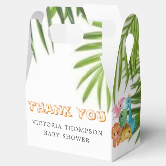 Colorful Cute Dinosaurs Baby shower Bedankdoosjes (Geopend)