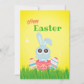 Colorful Cute Easter Bunny Holiday Kaart (Voorkant)