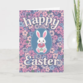 Colorful Cute Easter Card , Personalized Easter Feestdagen Kaart