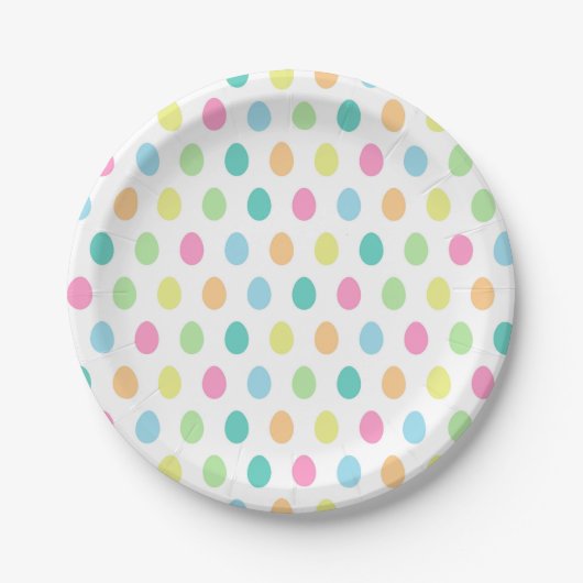 Colorful Cute Easter Egg Pattern Papieren Bordje (Voorkant)
