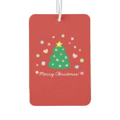 Colorful Cute Festive Merry-kerstboom Luchtverfrisser (Achterkant)