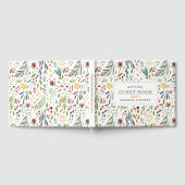 Colorful Cute Flowers & Leafs Pattern Gastenboek (Volledig)