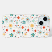 Colorful Cute Flowers Patroon Case-Mate iPhone Case (Achterkant (horizontaal))