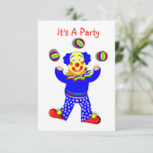 Colorful Cute Fun Circus Clown Juggling Kaart (Staand voorkant)