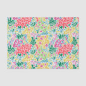 Colorful Cute Groovy Joyful Doodle Art Patroon Tissuepapier (Voorkant)