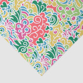 Colorful Cute Groovy Joyful Doodle Art Patroon Tissuepapier (Detail)