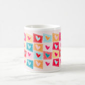 Colorful Cute Heart Pattern Valentijnsdag Koffiemok (Center)