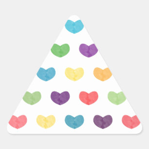 Colorful Cute Hearts VI Sticker