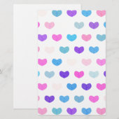 Colorful Cute Hearts VIII Briefpapier (Voorkant / Achterkant)