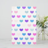 Colorful Cute Hearts VIII Briefpapier (Staand voorkant)