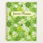 Colorful Cute Illustration Daisy Floral Pattern Planner (Voorkant)