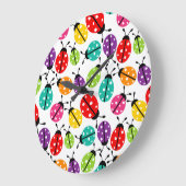 Colorful Cute Lady Bug naadloos patroon Grote Klok (Hoek)