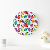 Colorful Cute Lady Bug naadloos patroon Grote Klok (Huis)