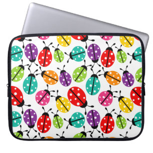 Colorful Cute Lady Bug naadloos patroon Laptop Sleeve