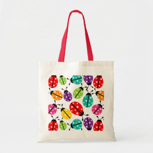 Colorful Cute Lady Bug naadloos patroon Tote Bag