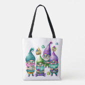 COLORFUL CUTE MARDI GRAS GNOMES TOTE BAG (Achterkant)