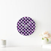 Colorful Cute Modern Trendy Pattern Ronde Klok (Huis)