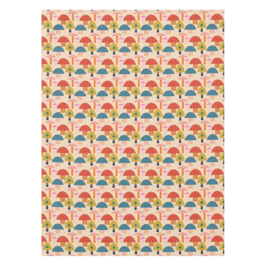 Colorful cute mushrooms  tafelkleed (Voorkant)