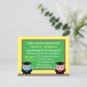 Colorful, Cute Owl Afstuderen, voor kinderen Kaart (Staand voorkant)