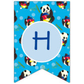 Colorful Cute Panda Baby Beer 1e verjaardag Vlaggetjes (Tweede vlag)