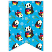 Colorful Cute Panda Baby Beer 1e verjaardag Vlaggetjes (Eerste vlag)