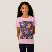 Colorful Cute Raccoon T-shirt (Voorkant volledig)