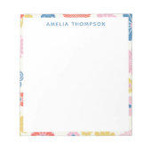 Colorful Cute Scandinavian Flowers Personated Notitieblok (Voorkant)