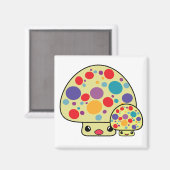 Colorful Cute Spotted Kawaii Mushroom Toadstools Magneet (Voorkant / Achterkant)