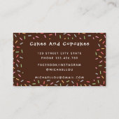 Colorful Cute Sprinkles Bakery Visitekaartje (Achterkant)