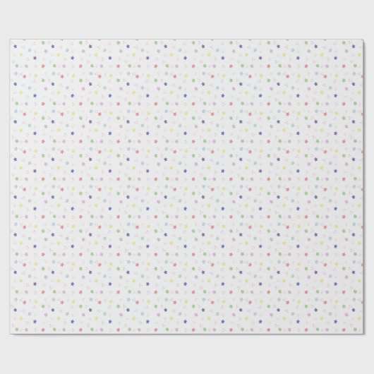 Colorful Cute Stars Pattern Gift Cadeaupapier (Vlak)