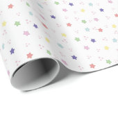 Colorful Cute Stars Pattern Gift Cadeaupapier (Rol Hoek)