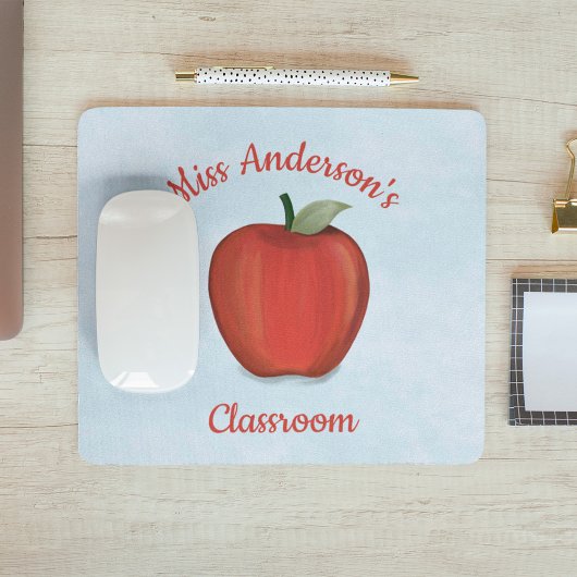 Colorful Cute Teachers Apple Classroom Muismat