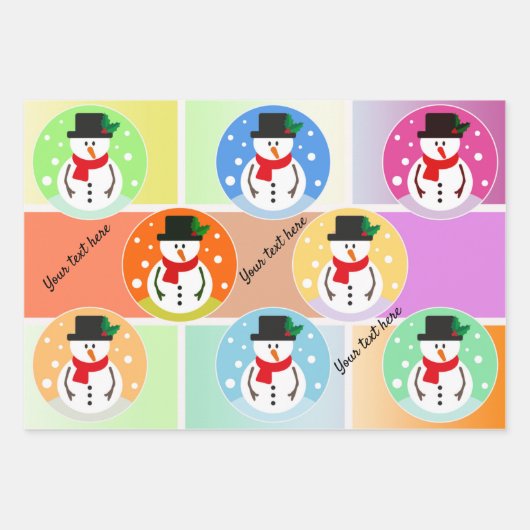 Colorful Cute Winter Inpakpapier Vel (Voorkant 3)