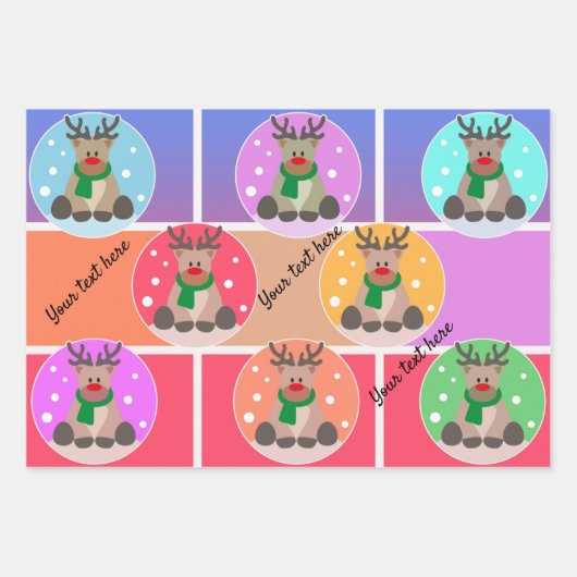 Colorful Cute Winter Inpakpapier Vel (Voorkant 2)