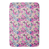 Colorful Cutouts Botanisch Patroon Badmat (Voorkant Verticaal)