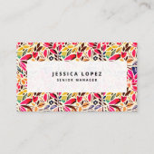 Colorful Cutouts Floral Professional Visitekaartje (Voorkant)