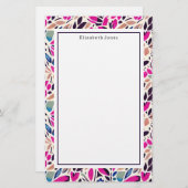 Colorful Cutouts Patroon Briefpapier (Voorkant / Achterkant)