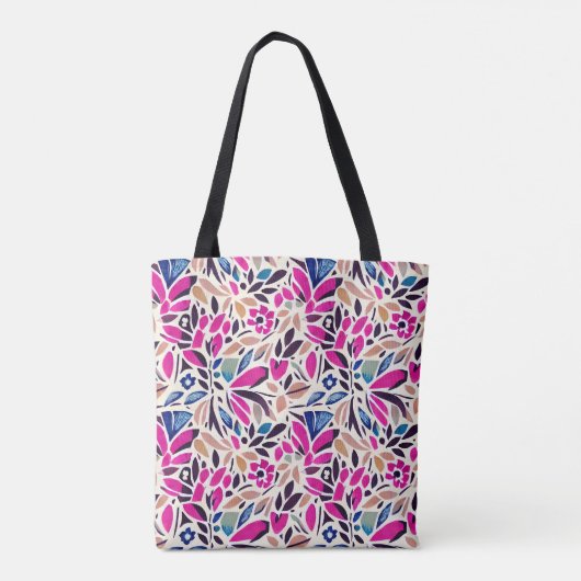 Colorful Cutouts Patroon Tote Bag (Achterkant)