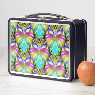 Colorful Cyan and Black Oracle Owl Pattern