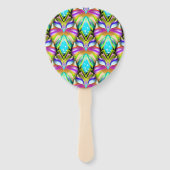 Colorful Cyan and Black Oracle Owl Pattern Handwaaier (Voorkant)