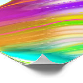 Colorful Cyan and Black Oracle Owl Pattern Poster (Hoek)