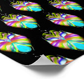 Colorful Cyan and Black Oracle Owl Poster (Hoek)