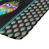 Colorful Cyan and Black Oracle Owl Snijplank (Hoek)