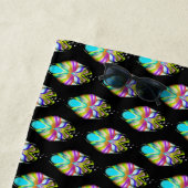 Colorful Cyan and Black Oracle Owl Strandlaken (In situ)