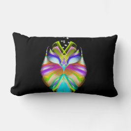 Colorful Cyan Black Oracle Owl Two Ziet er in één Kussen