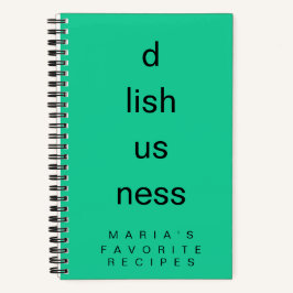 Colorful D Lish Us Ness Deliciousness Recipe Notitieboek